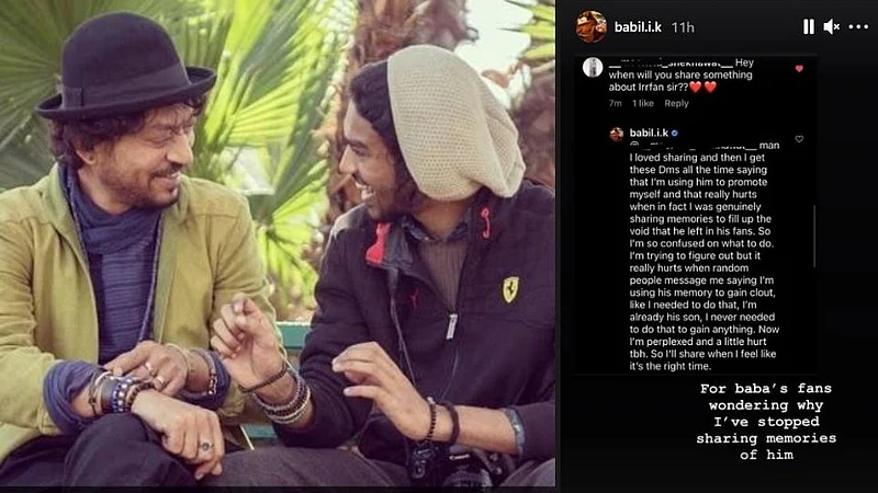 Irrfan khan son babil khan reveals why he stop sharing irrfan memories
