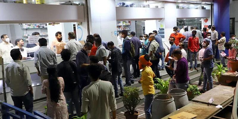 medical store line for remdesivir