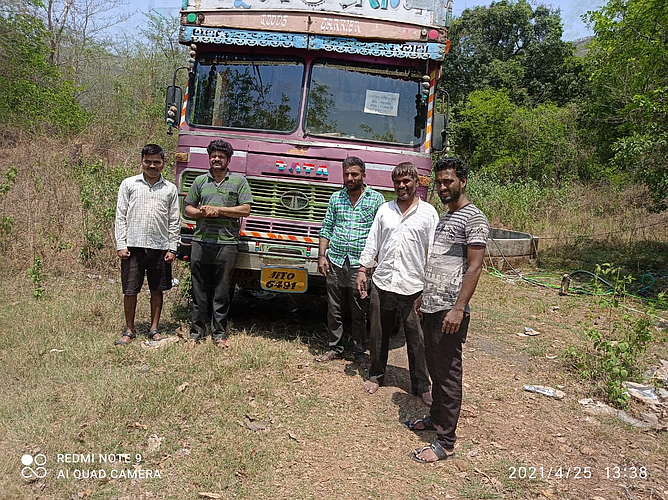 Tanker water supply started in the rain-hit village