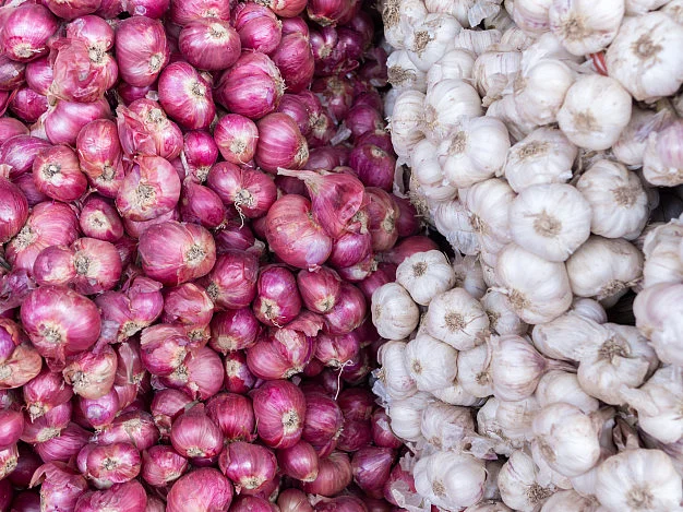 Onion and garlic