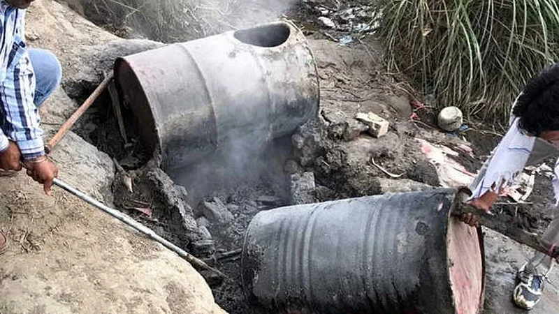 Village distilleries destroyed
