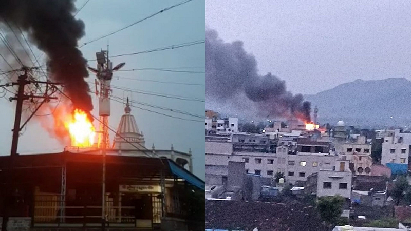ओतूरला मोबाइल टॉवरला आग, जीवितहानी नाही