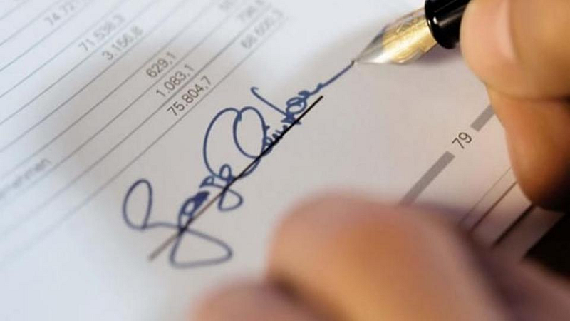 Fake signature
