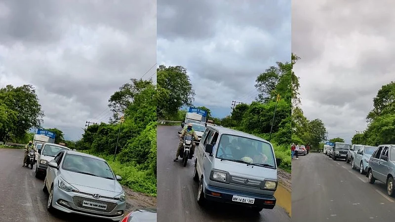 खडकवासला चौपाटी परिसरात वाहनांची एक किलोमीटरची रांग