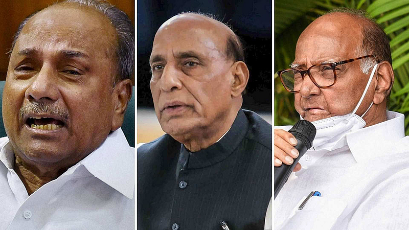 AK Antony Rajnath Singh and Sharad Pawar
