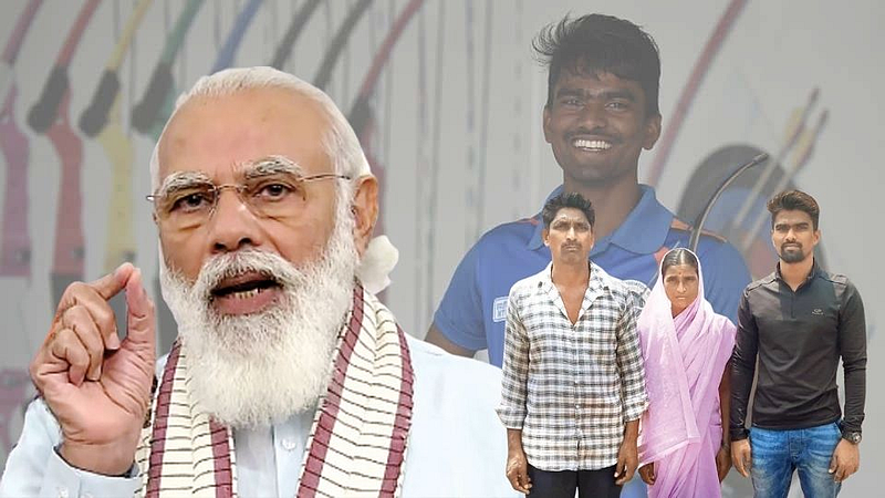 PM Narendra Modi And athletes pravin jadhav