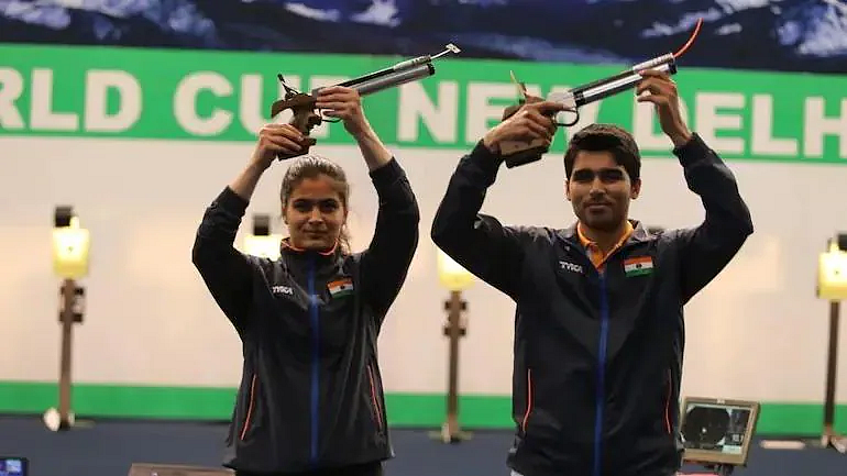 Manu Bhaker and Saurabh Chaudhary