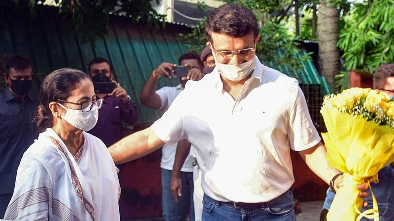 Mamta Banerjee And Saurav Ganguly