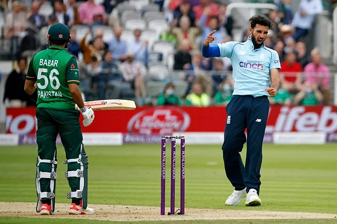 Babar Azam and Saqib Mahmood