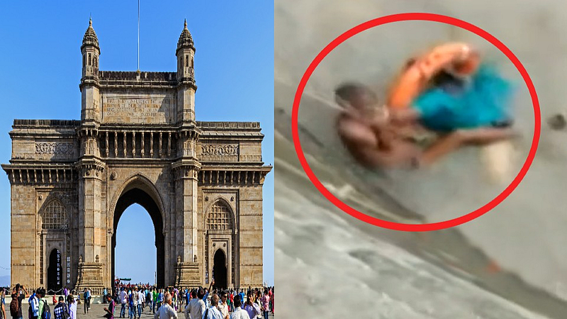 'गेटवे'जवळ समुद्रात पडली महिला, फोटोग्राफरनेही मारली उडी अन्...