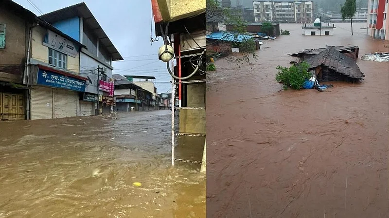 चिपळूणात ढगफुटी; बाजारपेठा पाण्याखाली, पुराचे पाणी घरांमध्ये