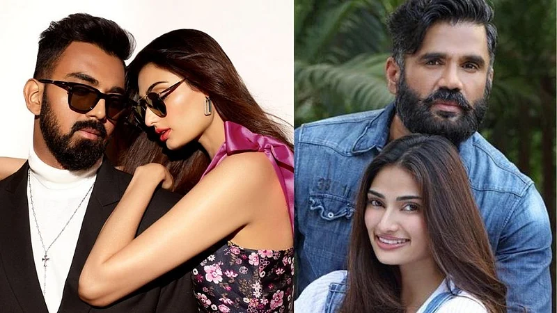 athiya shetty,k l rahul, sunil shetty
