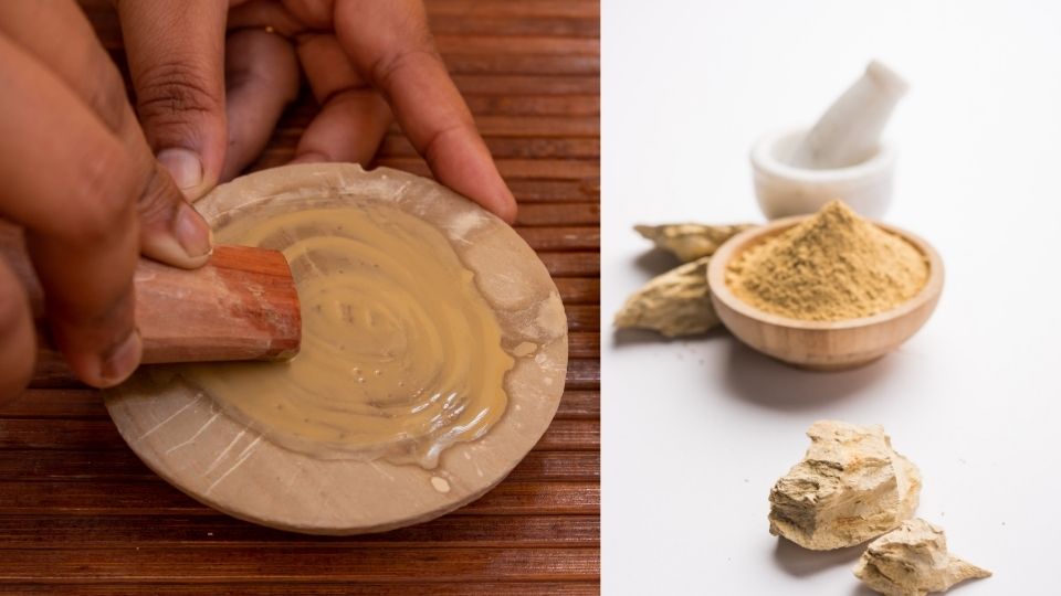 Multani mitti and sandalwood paste