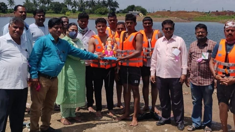 बार्शीत 15 हजार गणेशमूर्तींचे केले प्रशासनाने विसर्जन!