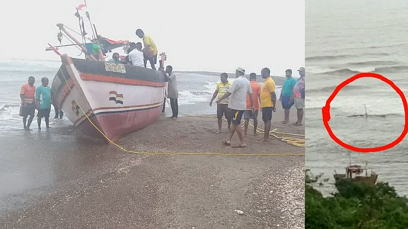दैव बलवत्तर! 8 खलाशी सुखरूप, आंजर्ले खाडीत नौकेला जलसमाधी