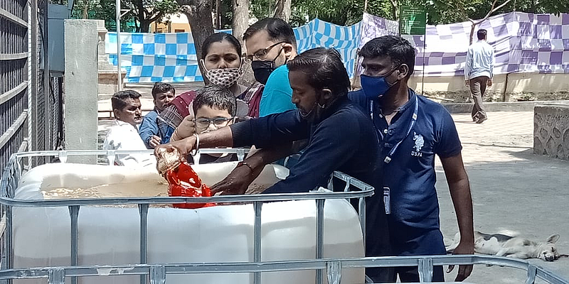 वाघोलीत घरगुती बाप्पाला निरोप