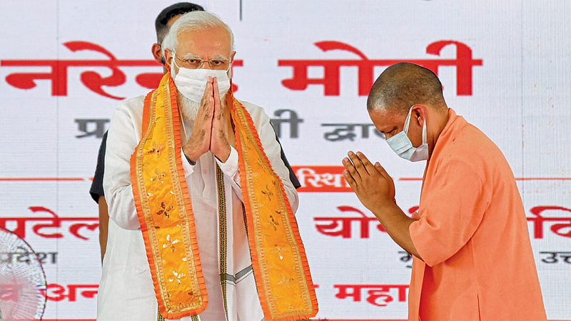 Narendra Modi and Yogi Aadityanath