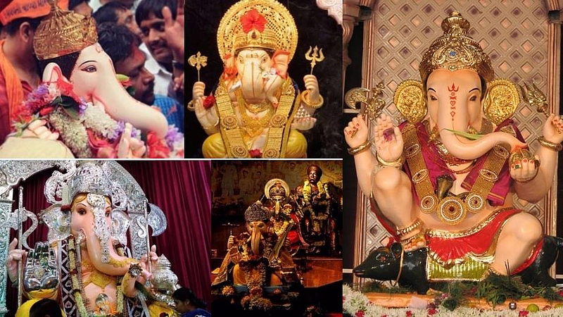 Ganesha Chaturthi 2021 : मानाच्या 5 गणपतींची विधीवत प्राणप्रतिष्ठापना