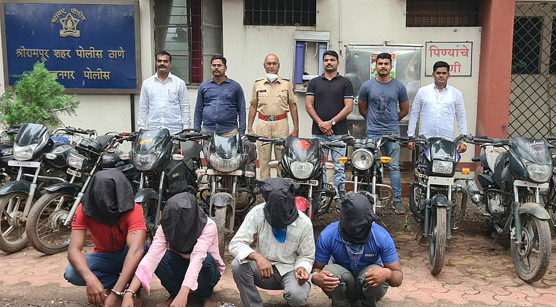 The gang of thieves arrested in shrirampur