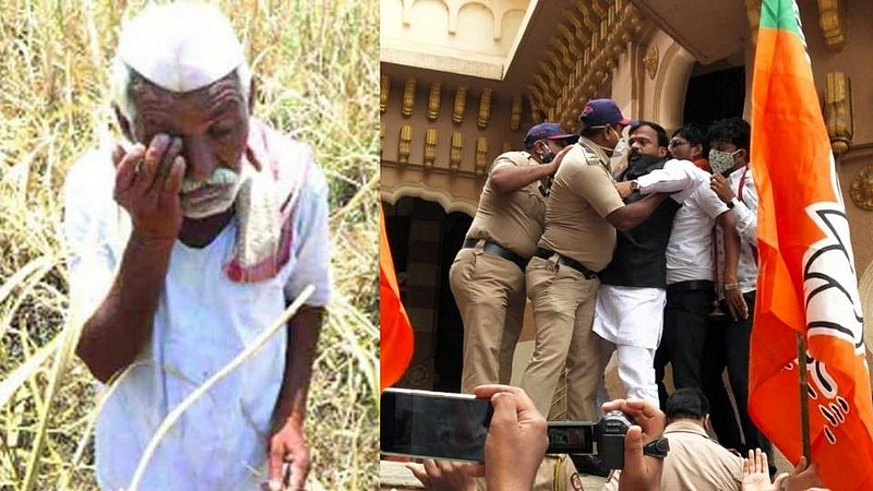 मंदिरे उघडण्यासाठी आंदोलन, मात्र शेतकऱ्यांच्या प्रश्नावर भाजपची चुप्पी!