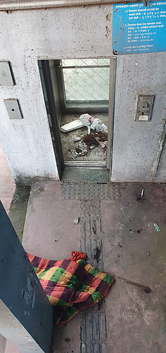 मयुर कॉलनी पादचारी उड्डाण पुलावर घाणीचे साम्राज्य
