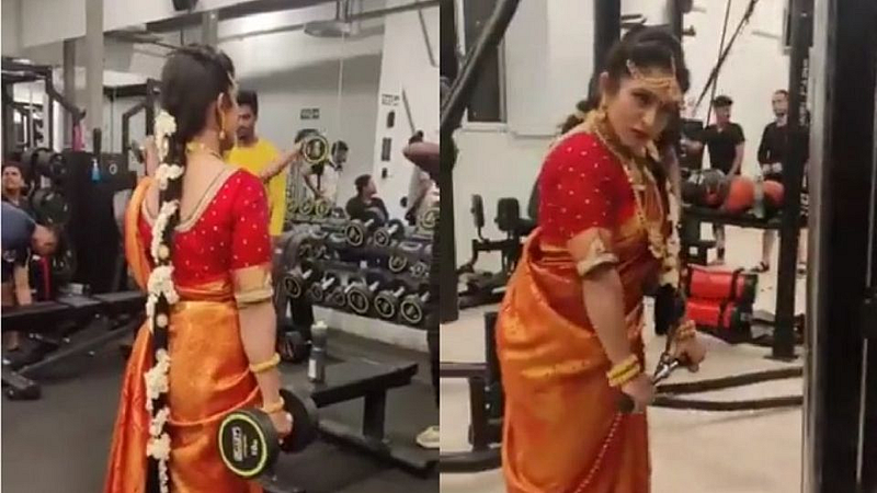 'जीम'मध्येच नवरीचं 'प्री वेडिंग' फोटोशूट