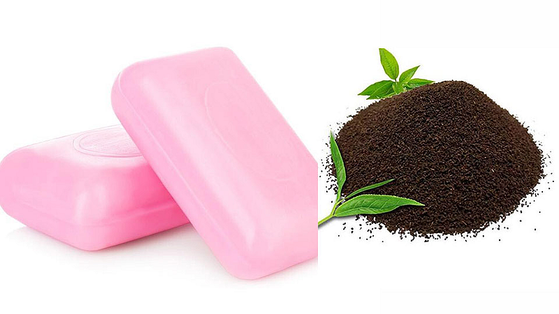 soap and tea powder