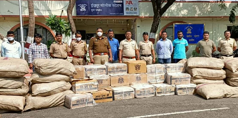 Indapur police seize gutka worth 32 lakh 66 thousand 80 rupees