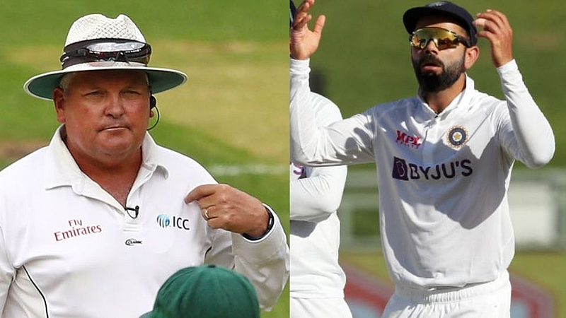 Virat Kohli Angry over DRS Field Umpire Erasmus Reaction