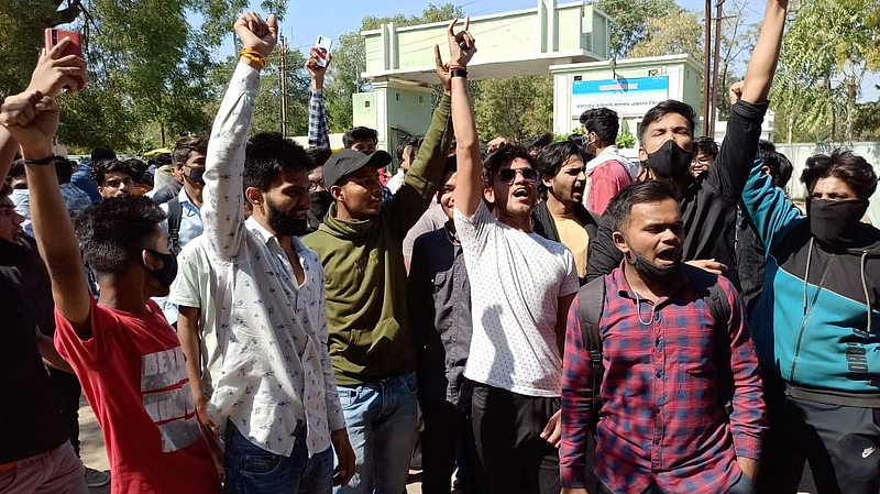 Student Protest Against Offline Exam