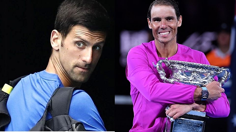 Novak Djokovic and Rafael Nadal