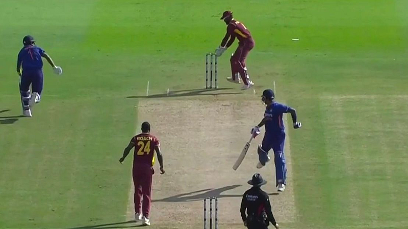 IND vs WI kl rahul run out