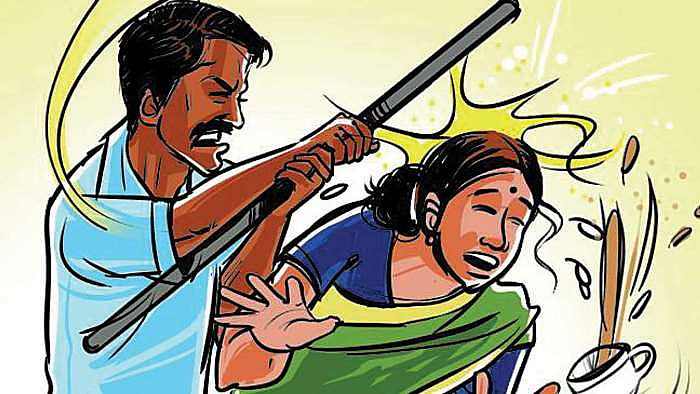 beating the woman