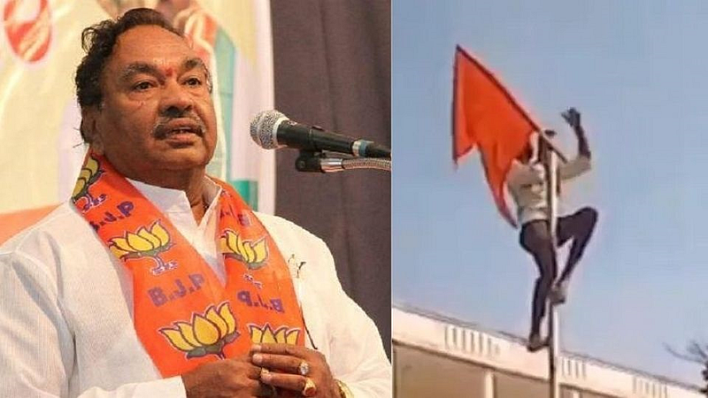 bjp leader claims saffron flag may become national flag some time in future