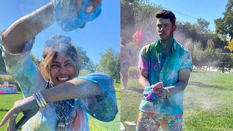 प्रियांका चोप्रा आणि तिचा पती निक जोनास (Nick Jonas) यांनी लॉस एंजेलिसमधील त्यांच्या घरी होळी (Holi Celebration) साजरी केलीय. या शानदार सोहळ्यात त्यांचे देशी-विदेशी मित्र आणि कुटुंबीय सहभागी झाले होते. या पार्टीत निकचे भाऊ केविन आणि फ्रँकलिन यांनीही जोरदार एन्जॉय केलाय.