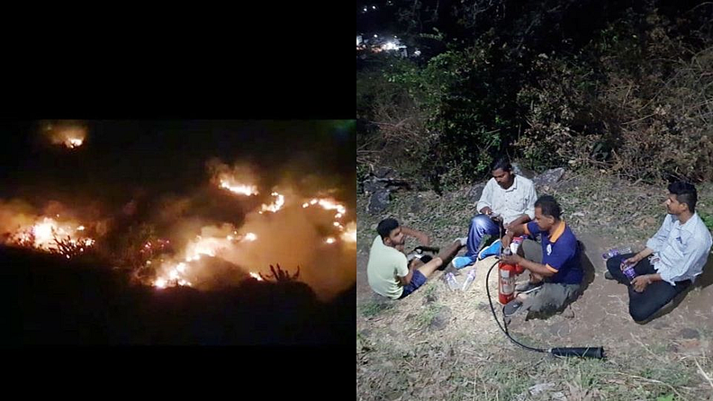 त्यावेळी आगीन रौद्ररुप धारण केल्याचं त्यांच्या लक्षात आलं. त्यानंतर त्यांनी तातडीनं संबंधित यंत्रणा जोडून रात्रभर वणवा विझवण्याचा प्रयत्न केला. आगीत मोठ्या प्रमाणात वृक्षसंपदा, प्राण्यांचं नुकसान झालं आहे.