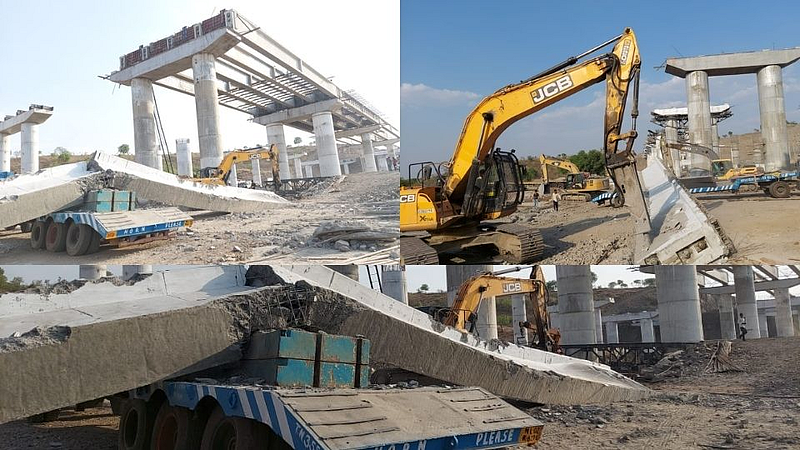 Akola Sindkhed Raja taluka Samrudhi Highway bridge work collapsed