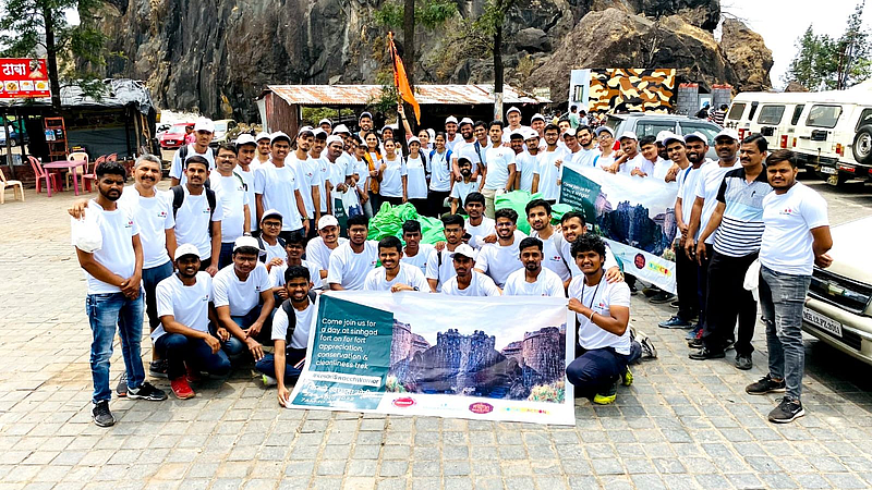 Sanitation campaign Sinhagad fort initiated Sakal Social Foundation garbage collection