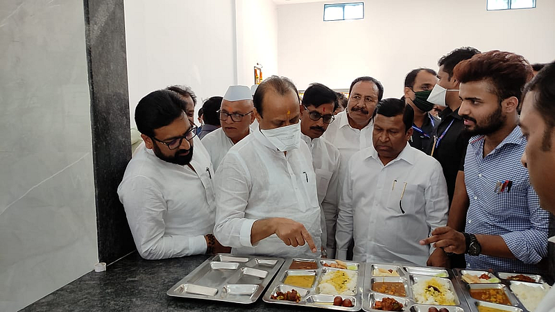 Junnar Bazar Samiti Sharad Chandraji Pawar bhojan thali initiative for farmer trader worker ajit Pawar Narayangaon