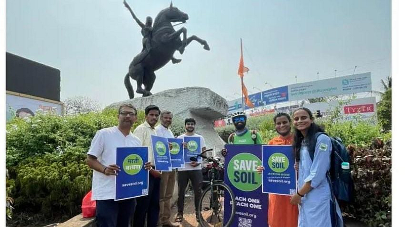 message Save the Soil through cycle campaign Soil conservation Sagar Gonnagar