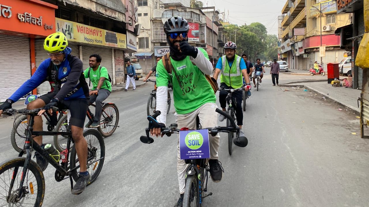 message Save the Soil through cycle campaign Soil conservation Sagar Gonnagar