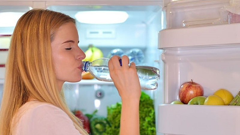 cold water from fridge