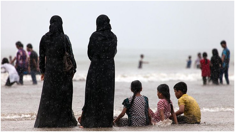 Muslim women and children