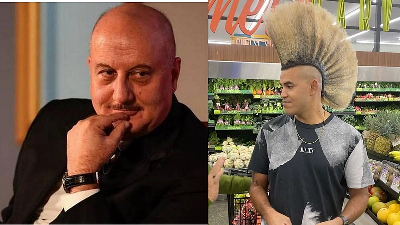 Anupam Kher Share Video of Unique hairstyle