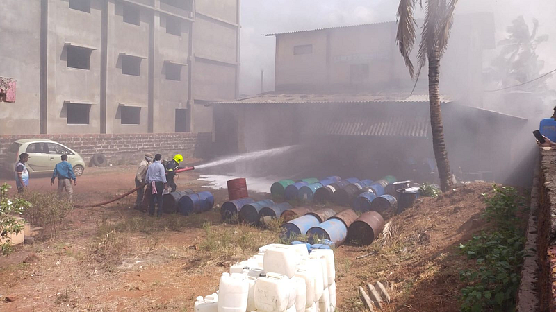 konkan update Fire at Sankalp Industries Lote khed