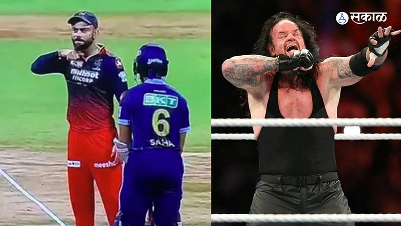 virat kohli batsmen with undertaker iconic throat shubman gill