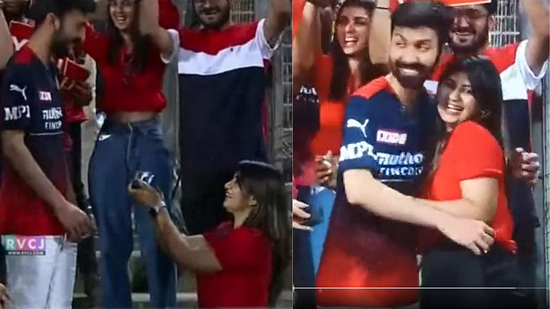 rcb vs csk match girl proposed to boyfriend during in ipl 2022