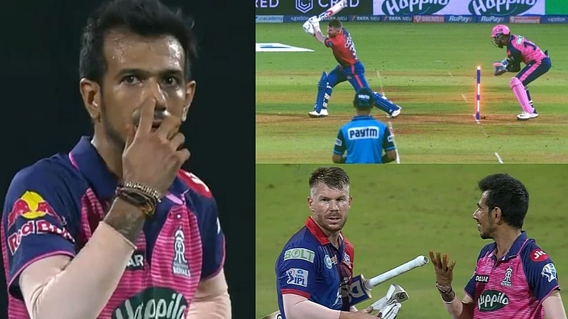 David Warner Not Out After Yuzvendra Chahal Ball Hit The Wicket