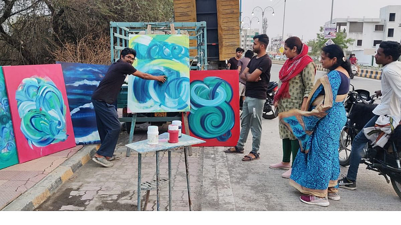 Unique Street Gallery of Painting Artist V Sharad