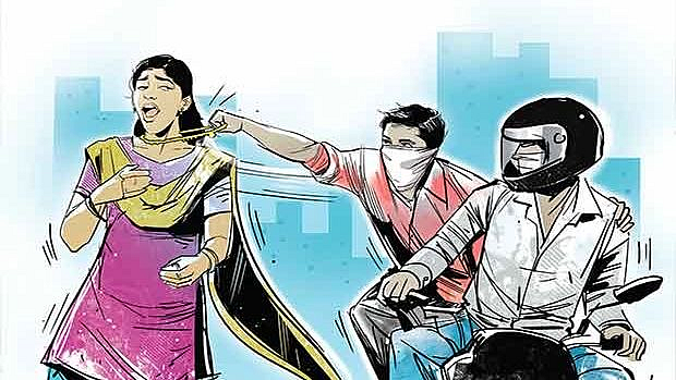 crime news chain snatching Wasmat Mangalsutra of woman snatch
